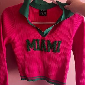 Pink and green Miami top